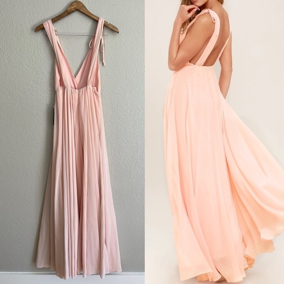 Dance the Night Away Blush Pink Backless Maxi Dress - Picture 3 of 10